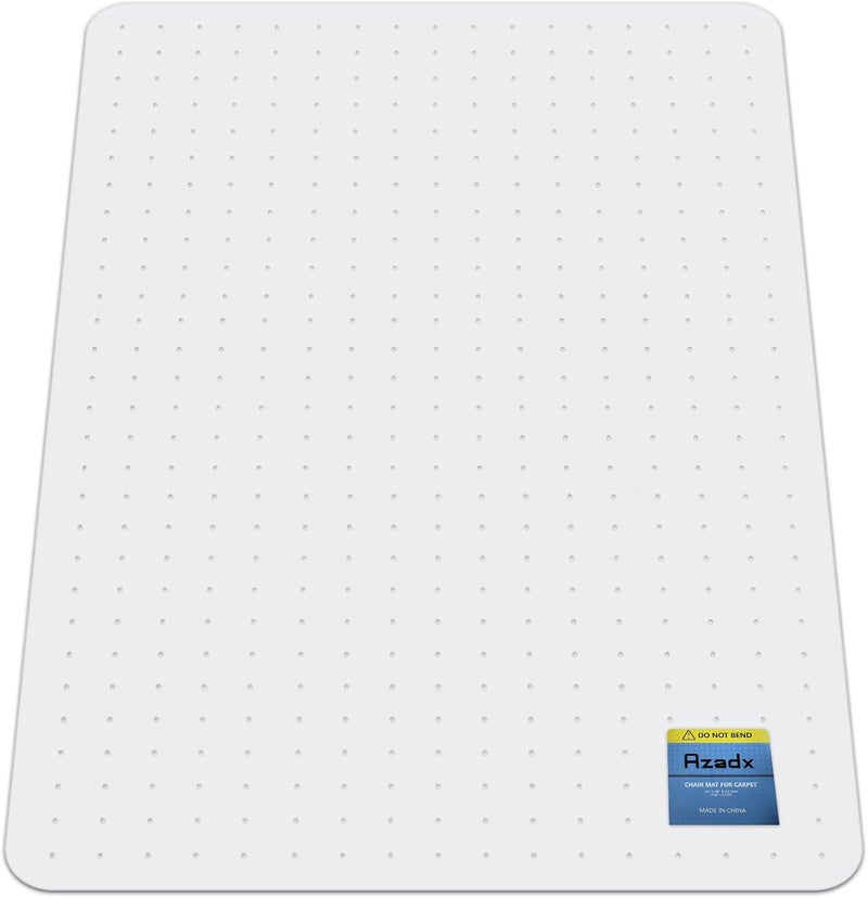 Azadx Heavy Duty Office Chair Mat for Carpet 32" x 48" Hard Material Chair Mat for Carpeted Floor Slip Resistant Carpet Protector for Home Office Easy Glide Desk Floor Mat for Office Chair on Carpets - Image 1